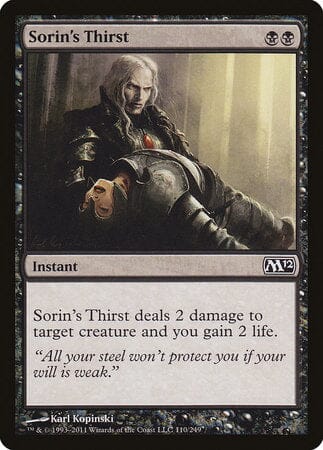 Sorin's Thirst [Magic 2012] MTG Single Magic: The Gathering  | Multizone: Comics And Games