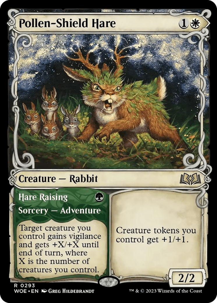 Pollen-Shield Hare // Hare Raising (Showcase) [Wilds of Eldraine] MTG Single Magic: The Gathering  | Multizone: Comics And Games