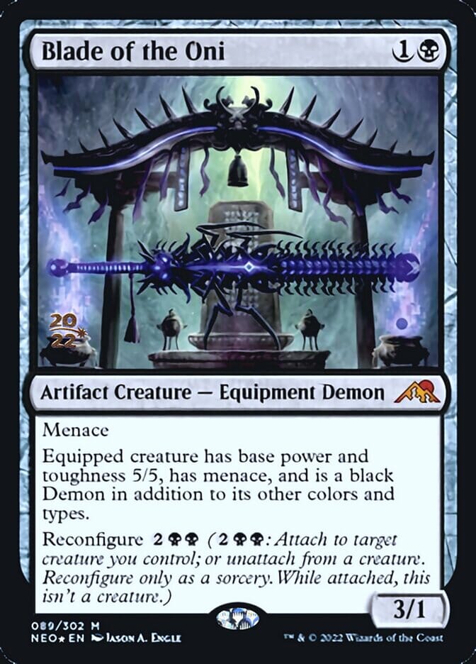 Blade of the Oni [Kamigawa: Neon Dynasty Prerelease Promos] MTG Single Magic: The Gathering  | Multizone: Comics And Games