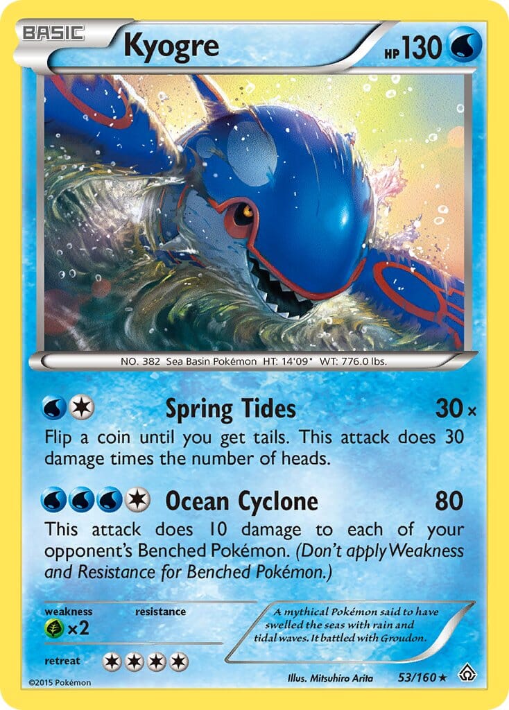 Kyogre (53/160) (Theme Deck Exclusive) [XY: Primal Clash] Pokemon Single Pokémon  | Multizone: Comics And Games