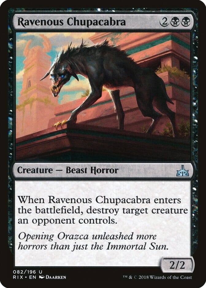 Ravenous Chupacabra [Rivals of Ixalan] MTG Single Magic: The Gathering  | Multizone: Comics And Games