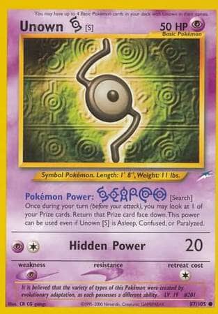 Unown [S] (87/105) [Neo Destiny Unlimited] Pokemon Single Pokémon  | Multizone: Comics And Games