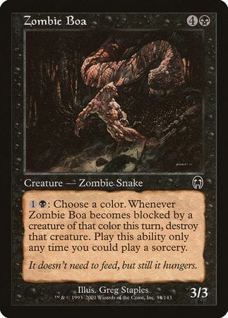 Zombie Boa [Apocalypse] MTG Single Magic: The Gathering  | Multizone: Comics And Games