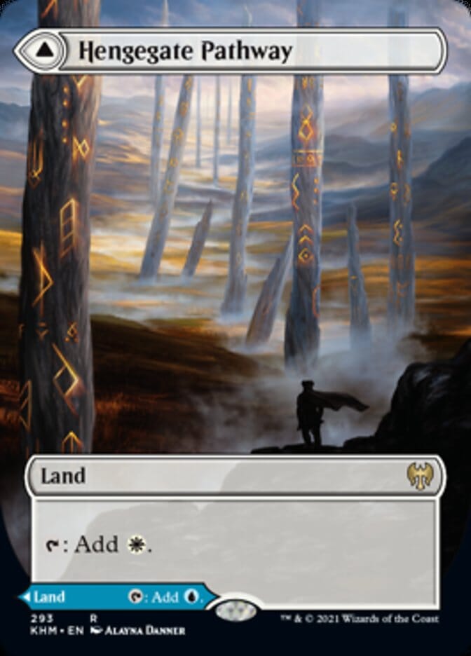 Hengegate Pathway // Mistgate Pathway (Borderless Alternate Art) [Kaldheim] MTG Single Magic: The Gathering  | Multizone: Comics And Games
