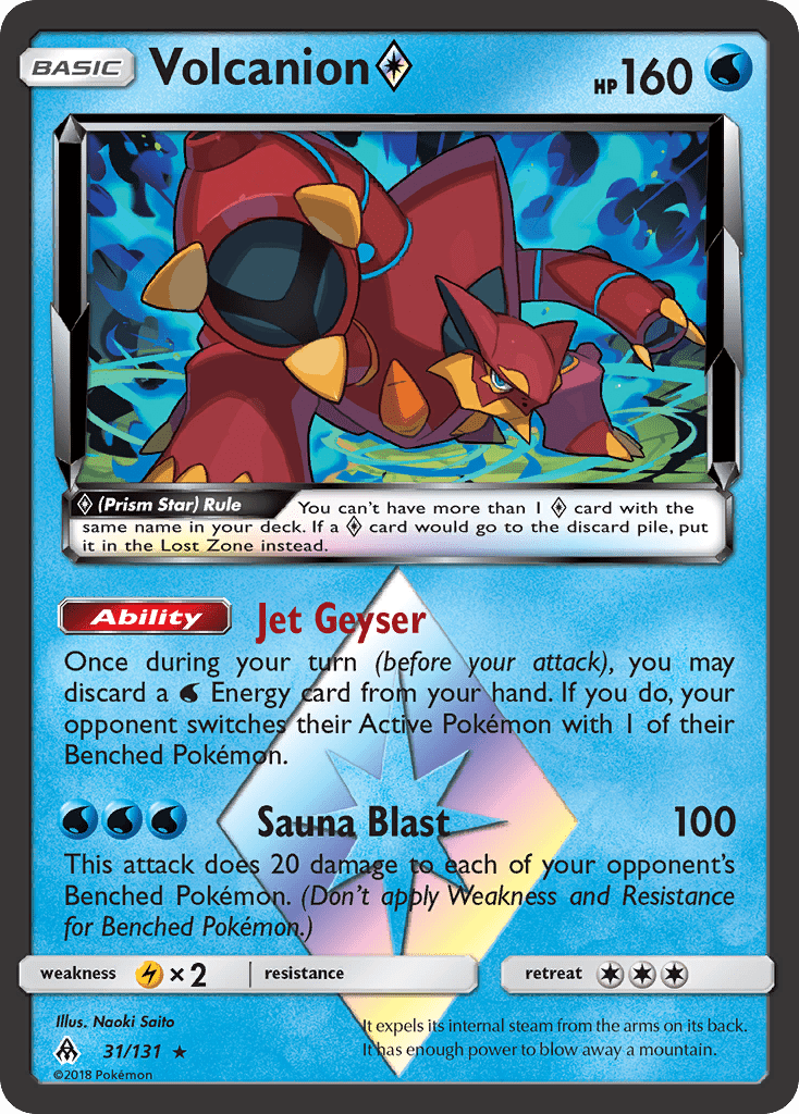 Volcanion (31/131) (Prism Star) [Sun & Moon: Forbidden Light] Pokemon Single Pokémon  | Multizone: Comics And Games