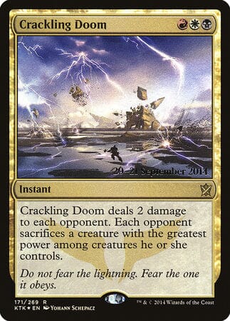 Crackling Doom [Khans of Tarkir Promos] MTG Single Magic: The Gathering  | Multizone: Comics And Games