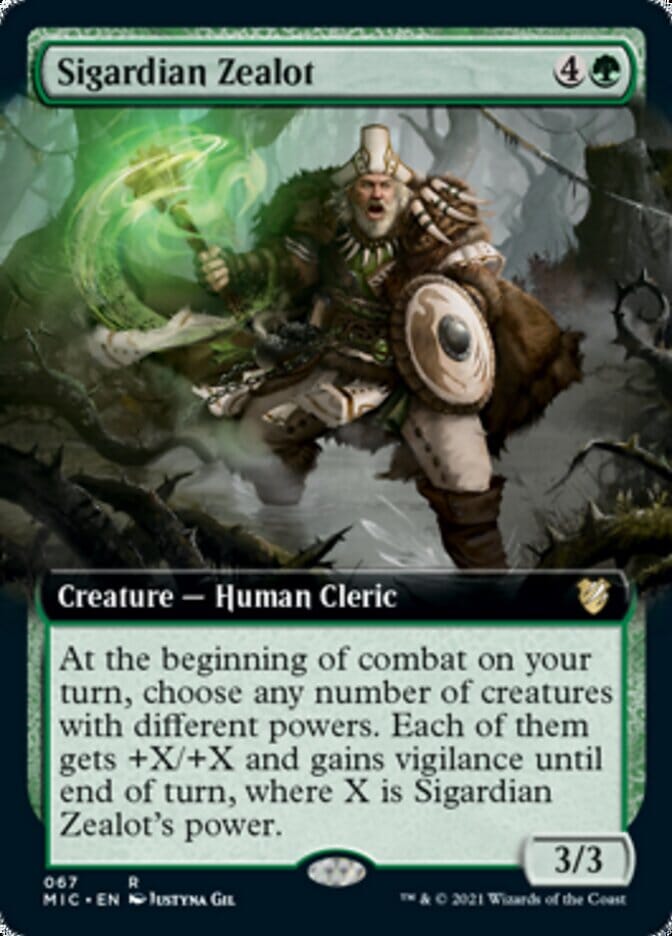 Sigardian Zealot (Extended) [Innistrad: Midnight Hunt Commander] MTG Single Magic: The Gathering  | Multizone: Comics And Games