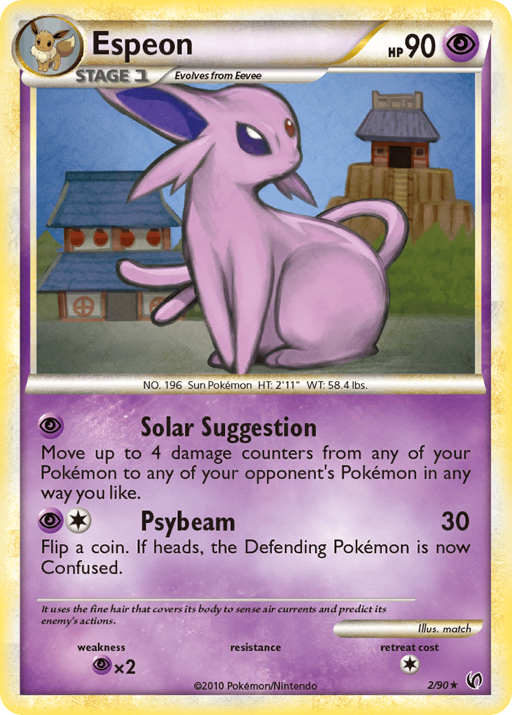 Espeon (2/90) [HeartGold & SoulSilver: Undaunted] Pokemon Single Pokémon  | Multizone: Comics And Games