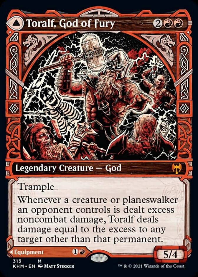 Toralf, God of Fury // Toralf's Hammer (Showcase) [Kaldheim] MTG Single Magic: The Gathering  | Multizone: Comics And Games