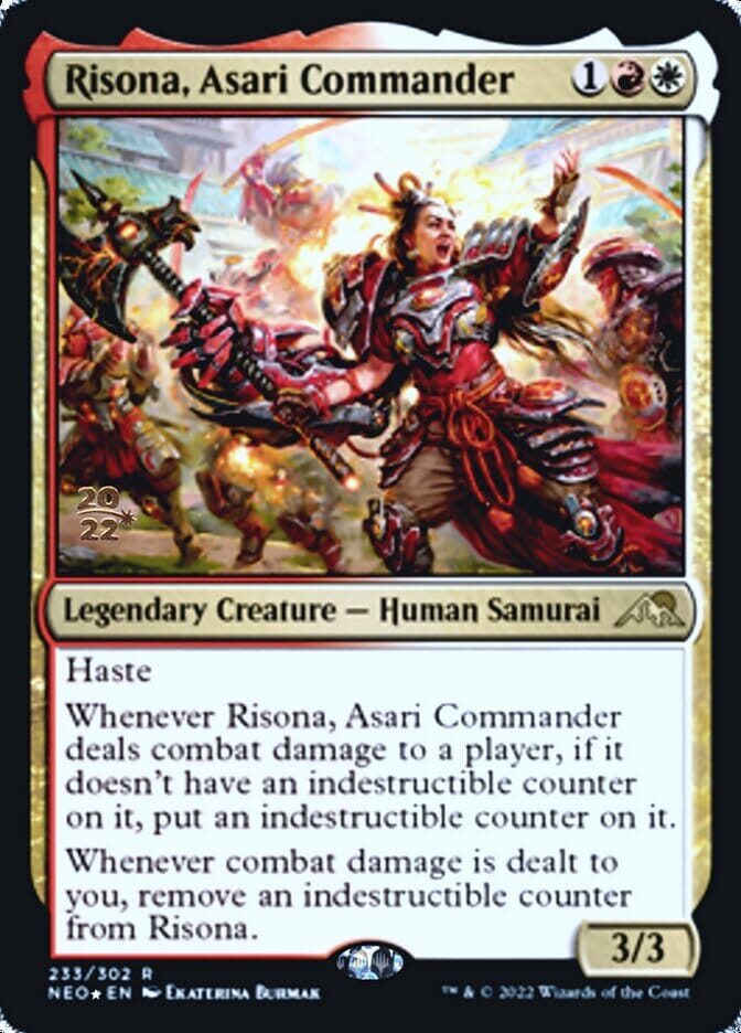 Risona, Asari Commander [Kamigawa: Neon Dynasty Prerelease Promos] MTG Single Magic: The Gathering  | Multizone: Comics And Games