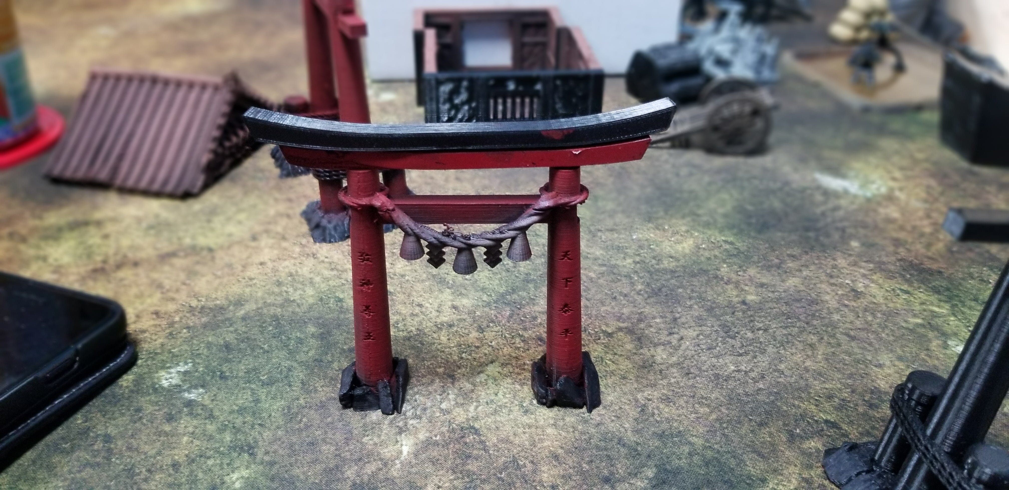 Small decorated tori gate 3D Print Terrain Multizone: Comics And Games  | Multizone: Comics And Games