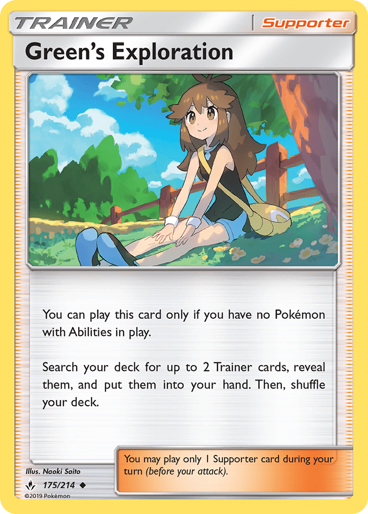 Green's Exploration (175/214) [Sun & Moon: Unbroken Bonds] Pokemon Single Pokémon  | Multizone: Comics And Games