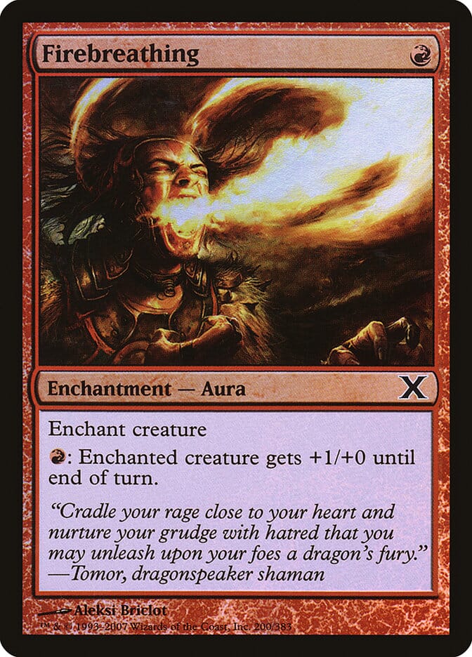Firebreathing (Premium Foil) [Tenth Edition] MTG Single Magic: The Gathering  | Multizone: Comics And Games