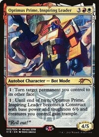 Optimus Prime, Inspiring Leader [Unique and Miscellaneous Promos] MTG Single Magic: The Gathering  | Multizone: Comics And Games