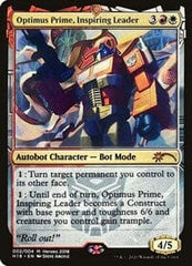 Optimus Prime, Inspiring Leader [Unique and Miscellaneous Promos] MTG Single Magic: The Gathering  | Multizone: Comics And Games