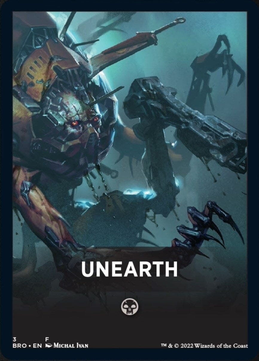 Unearth Theme Card [The Brothers' War Tokens] MTG Single Magic: The Gathering  | Multizone: Comics And Games