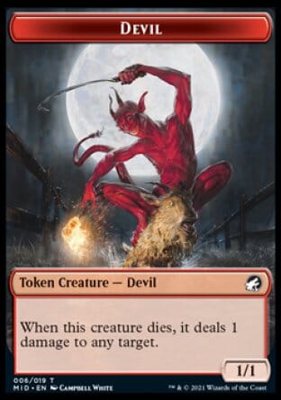 Devil Token [Innistrad: Midnight Hunt Tokens] MTG Single Magic: The Gathering  | Multizone: Comics And Games