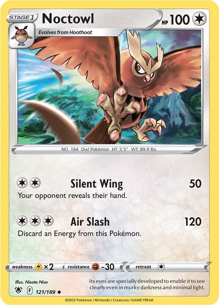 Noctowl (121/189) [Sword & Shield: Astral Radiance] Pokemon Single Pokémon  | Multizone: Comics And Games