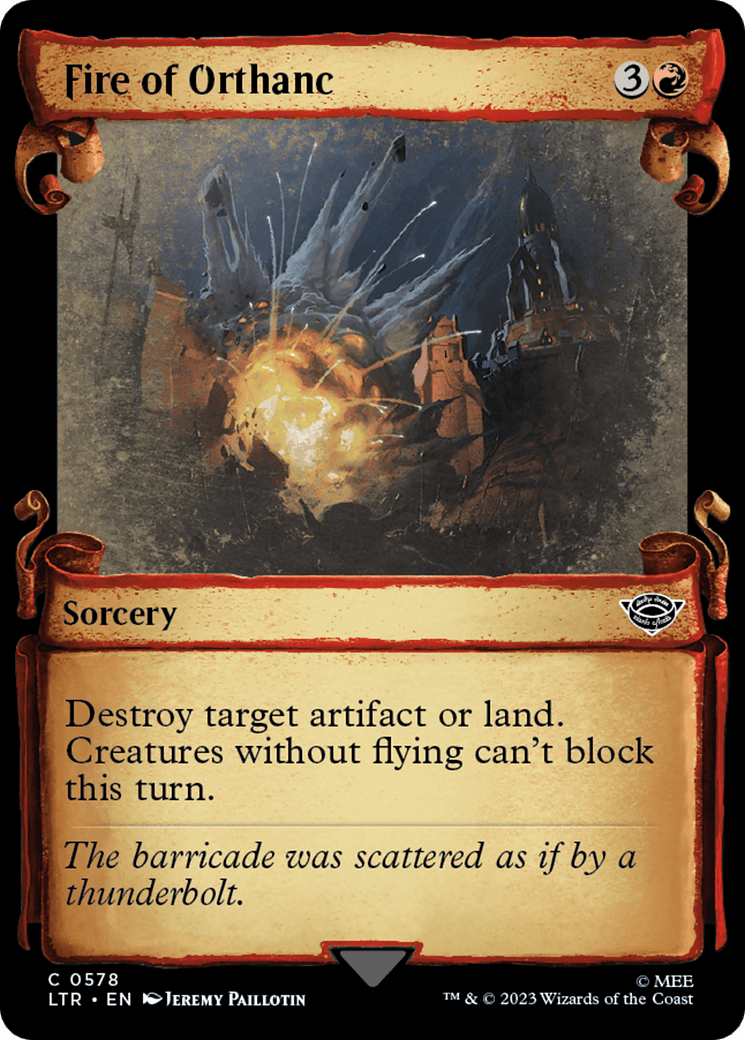 Fire of Orthanc [The Lord of the Rings: Tales of Middle-Earth Showcase Scrolls] MTG Single Magic: The Gathering  | Multizone: Comics And Games