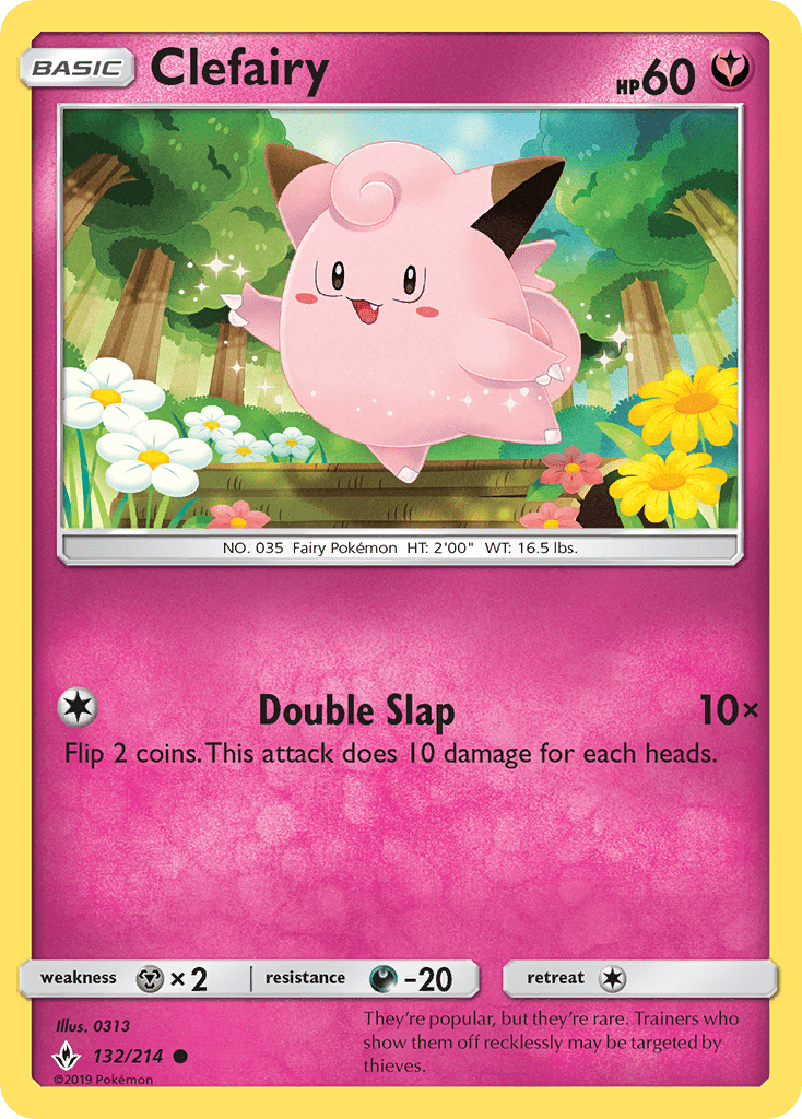 Clefairy (132/214) [Sun & Moon: Unbroken Bonds] Pokemon Single Pokémon  | Multizone: Comics And Games