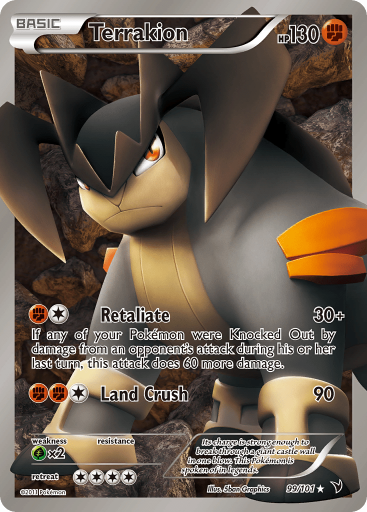 Terrakion (99/101) [Black & White: Noble Victories] Pokemon Single Pokémon  | Multizone: Comics And Games