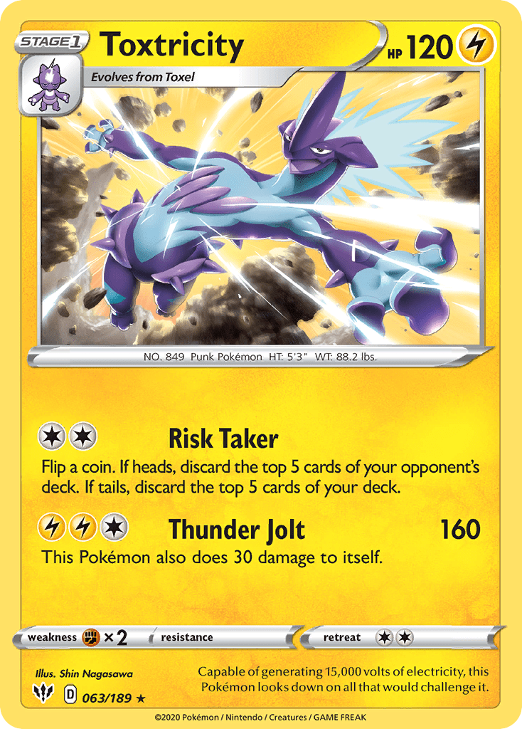 Toxtricity (063/189) [Sword & Shield: Darkness Ablaze] Pokemon Single Pokémon  | Multizone: Comics And Games