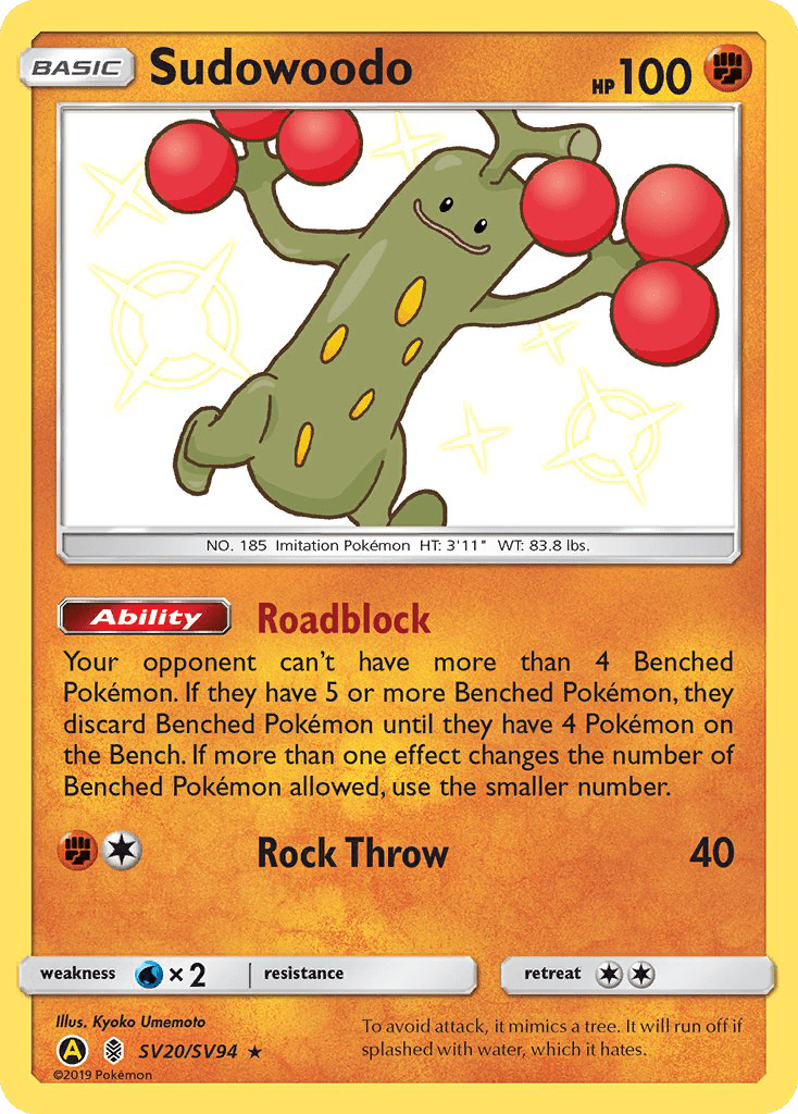 Sudowoodo (SV20/SV94) [Sun & Moon: Hidden Fates - Shiny Vault] Pokemon Single Pokémon  | Multizone: Comics And Games