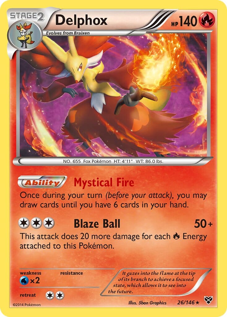 Delphox (26/146) (Cosmos Holo) (Blister Exclusive) [XY: Base Set] Pokemon Single Pokémon  | Multizone: Comics And Games