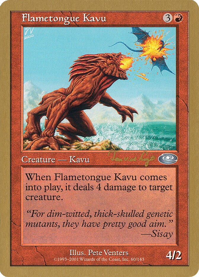 Flametongue Kavu (Tom van de Logt) [World Championship Decks 2001] MTG Single Magic: The Gathering  | Multizone: Comics And Games