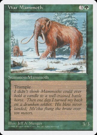 War Mammoth [Fourth Edition] MTG Single Magic: The Gathering  | Multizone: Comics And Games