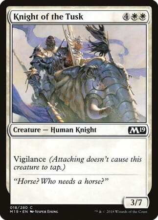 Knight of the Tusk [Core Set 2019] MTG Single Magic: The Gathering  | Multizone: Comics And Games