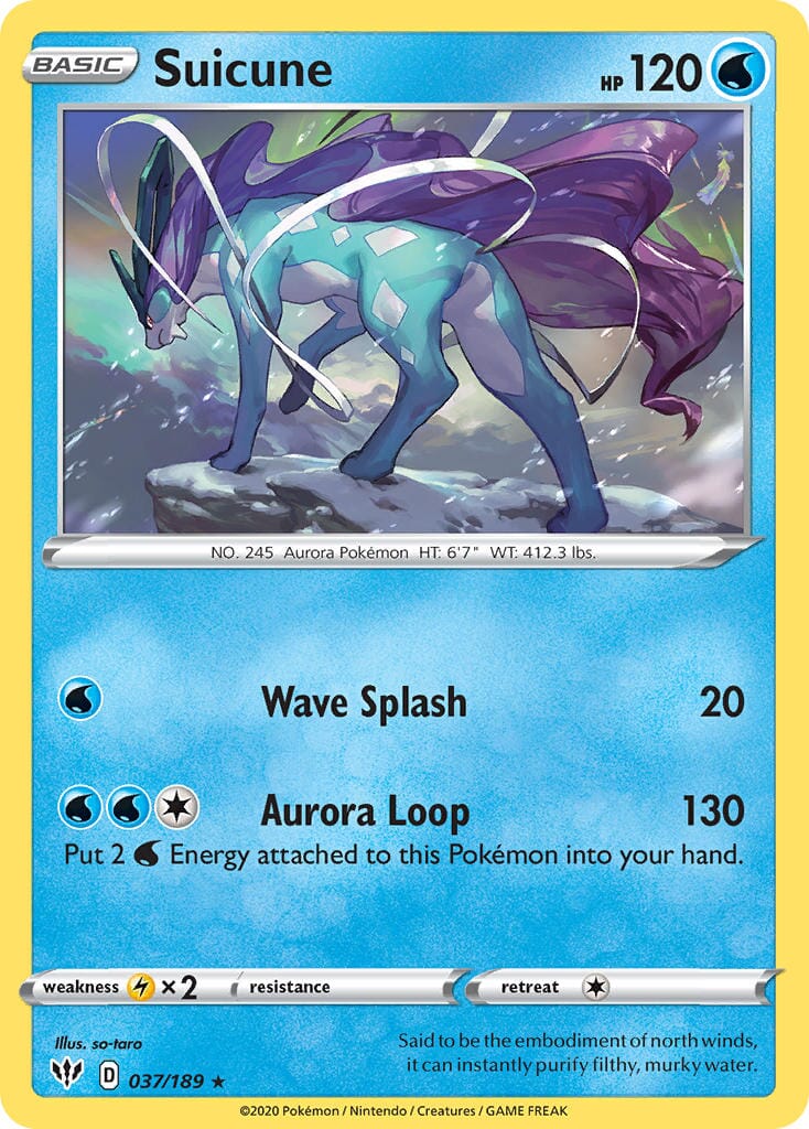 Suicune (037/189) (Theme Deck Exclusive) [Sword & Shield: Darkness Ablaze] Pokemon Single Pokémon  | Multizone: Comics And Games