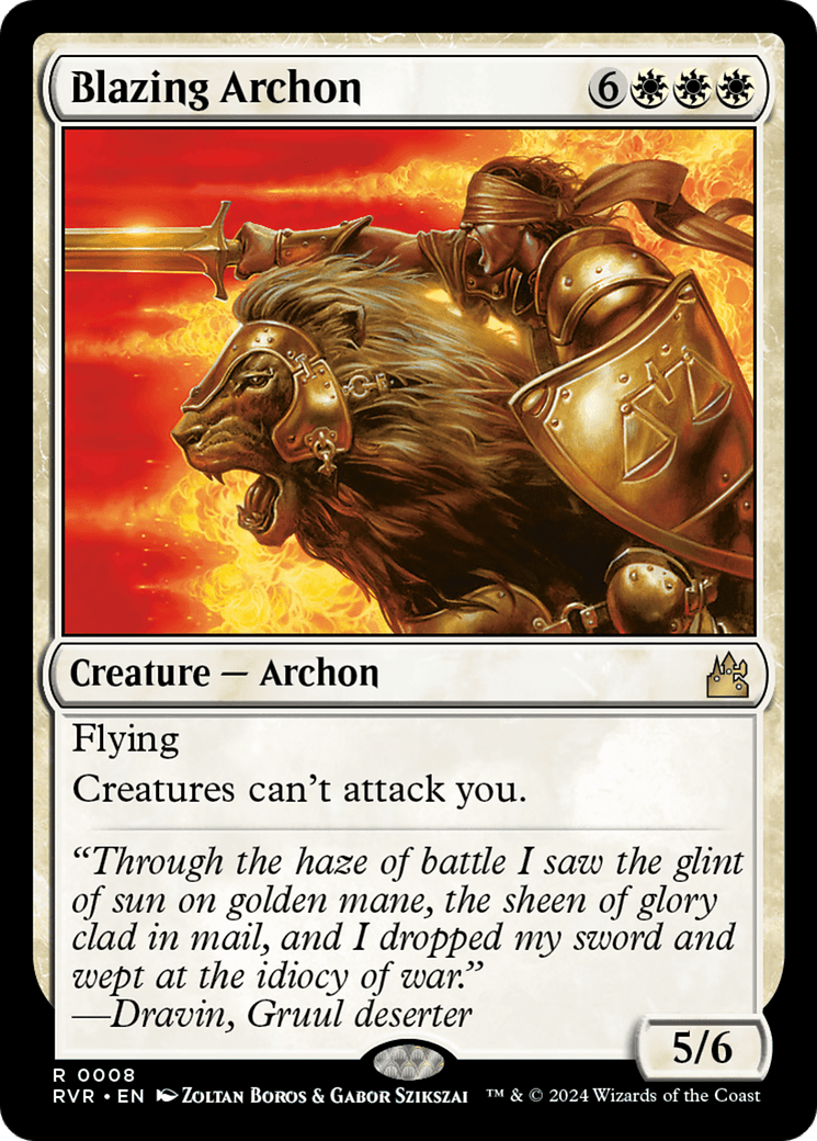 Blazing Archon [Ravnica Remastered] MTG Single Magic: The Gathering  | Multizone: Comics And Games