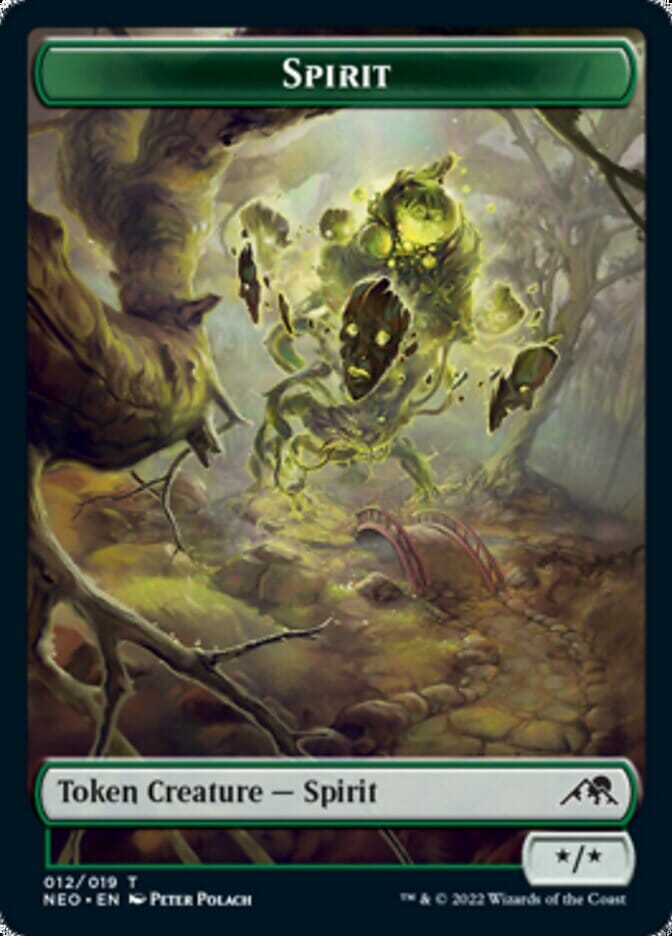 Samurai // Spirit (012) Double-sided Token [Kamigawa: Neon Dynasty Tokens] MTG Single Magic: The Gathering  | Multizone: Comics And Games