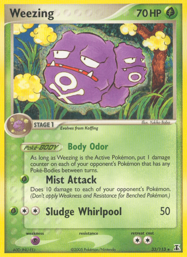 Weezing (33/113) [EX: Delta Species] Pokemon Single Pokémon  | Multizone: Comics And Games