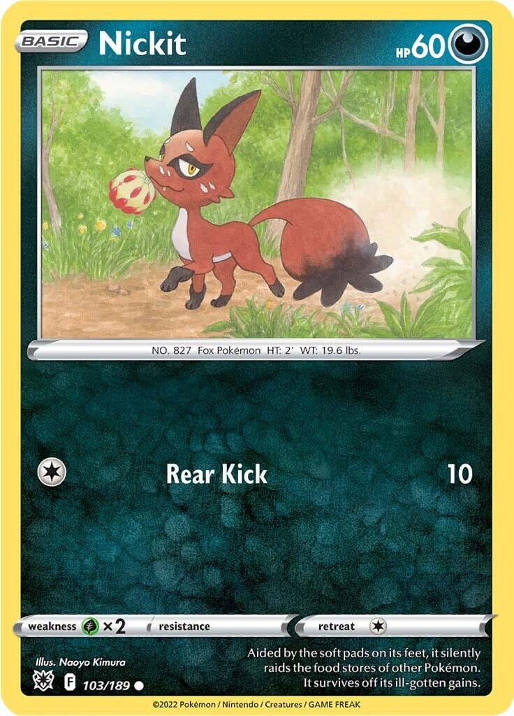 Nickit (103/189) [Sword & Shield: Astral Radiance] Pokemon Single Pokémon  | Multizone: Comics And Games