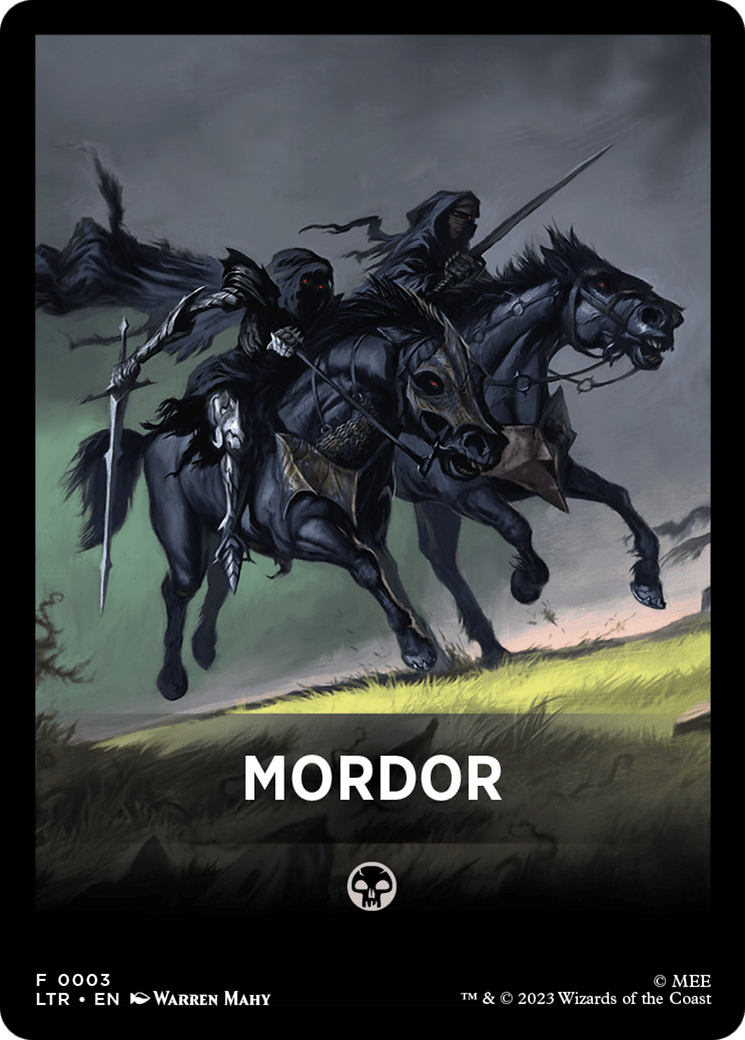 Mordor Theme Card [The Lord of the Rings: Tales of Middle-Earth Tokens] MTG Single Magic: The Gathering  | Multizone: Comics And Games
