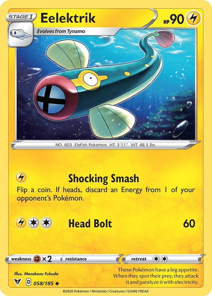 Eelektrik (058/185) [Sword & Shield: Vivid Voltage] Pokemon Single Pokémon  | Multizone: Comics And Games