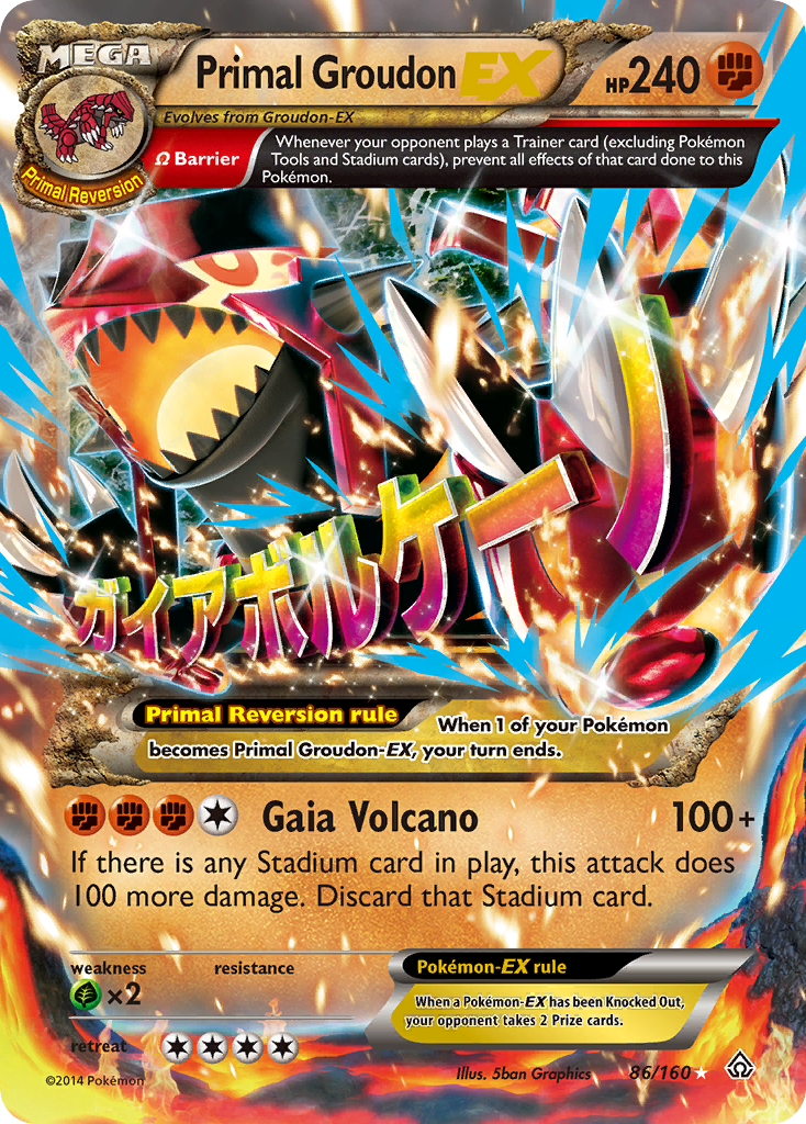 Primal Groudon EX (86/160) [XY: Primal Clash] Pokemon Single Pokémon  | Multizone: Comics And Games