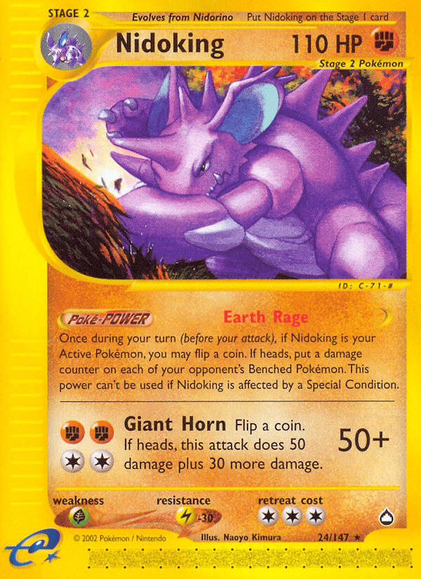Nidoking (24/147) [Aquapolis] Pokemon Single Pokémon  | Multizone: Comics And Games