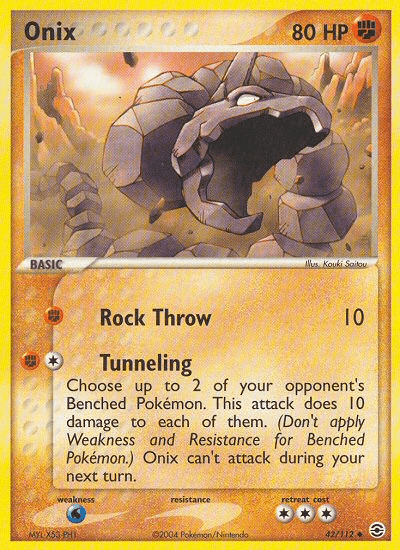 Onix (42/112) [EX: FireRed & LeafGreen] Pokemon Single Pokémon  | Multizone: Comics And Games