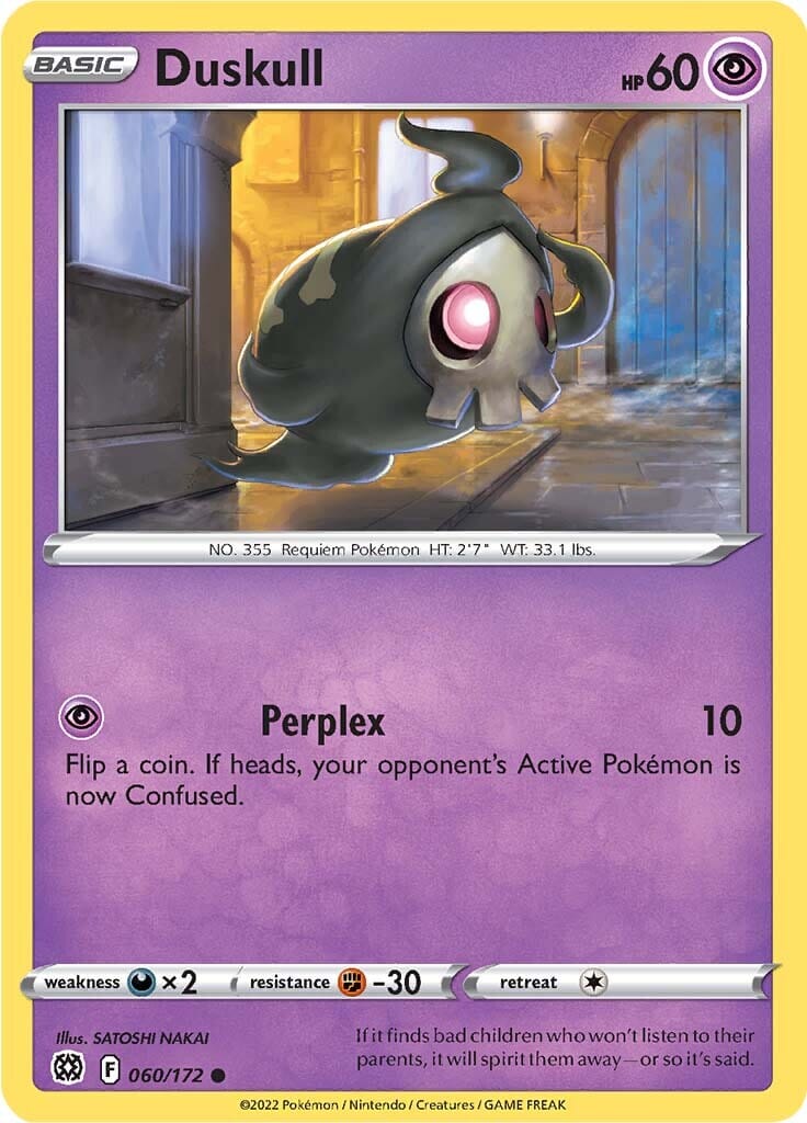 Duskull (060/172) [Sword & Shield: Brilliant Stars] Pokemon Single Pokémon  | Multizone: Comics And Games