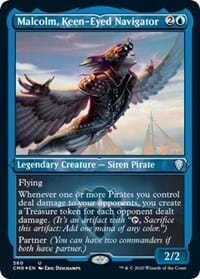Malcolm, Keen-Eyed Navigator (Foil Etched) [Commander Legends] MTG Single Magic: The Gathering  | Multizone: Comics And Games