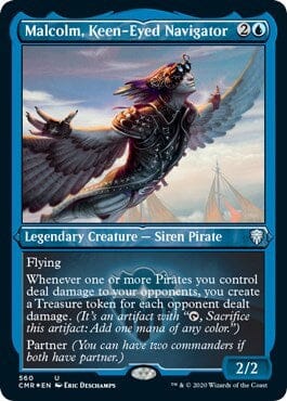 Malcolm, Keen-Eyed Navigator (Foil Etched) [Commander Legends] MTG Single Magic: The Gathering  | Multizone: Comics And Games