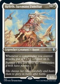 Keleth, Sunmane Familiar (Foil Etched) [Commander Legends] MTG Single Magic: The Gathering  | Multizone: Comics And Games