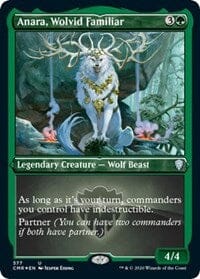 Anara, Wolvid Familiar (Foil Etched) [Commander Legends] MTG Single Magic: The Gathering  | Multizone: Comics And Games