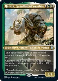 Hamza, Guardian of Arashin (Foil Etched) [Commander Legends] MTG Single Magic: The Gathering  | Multizone: Comics And Games