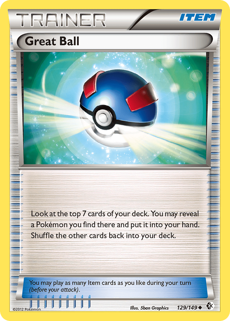 Great Ball (129/149) [Black & White: Boundaries Crossed] Pokemon Single Pokémon  | Multizone: Comics And Games
