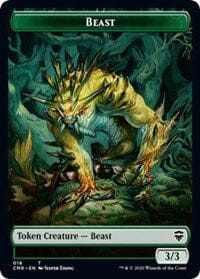 Beast (018) // Beast (019) Double-sided Token [Commander Legends] MTG Single Magic: The Gathering  | Multizone: Comics And Games