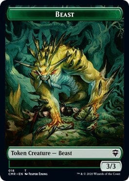 Beast (018) // Beast (019) Double-sided Token [Commander Legends] MTG Single Magic: The Gathering  | Multizone: Comics And Games